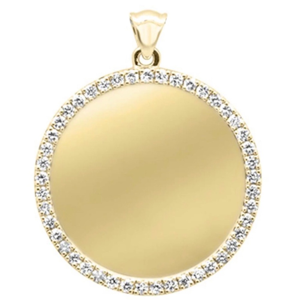 Real diamond picture memory charm pendant NOT CZ!